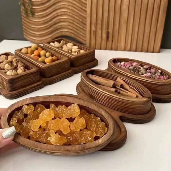 اردو خوری دوبل چوبی بیضی درجه یک از پخش صالح اباد