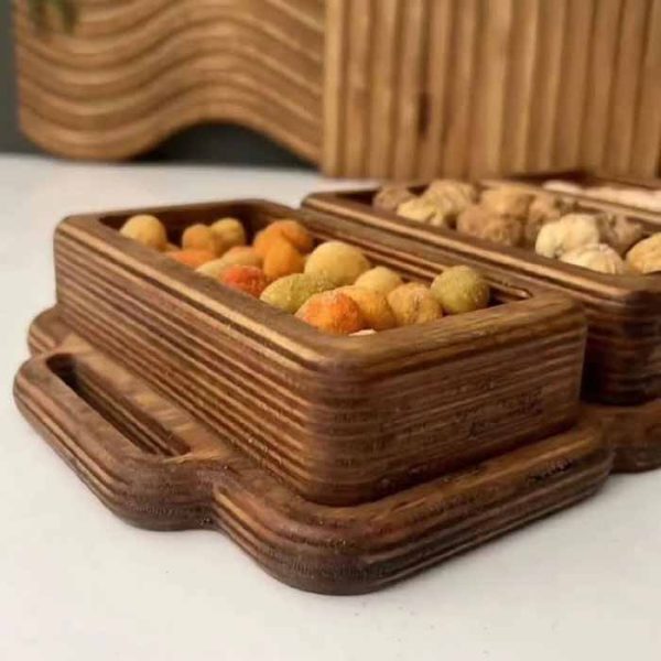 اردو خوری دوبل چوبی مستطیل با کیفیت از پخش صالح اباد