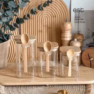 بانکه حبوبات مربع پیرکس قاشق دار از پخش صالح اباد