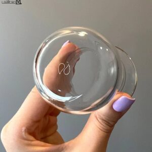 استکان کمر باریک لب طلا پاشاباغچه بسته ۶ عددی